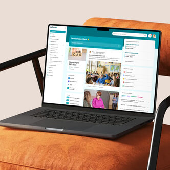 orange chair with intranet